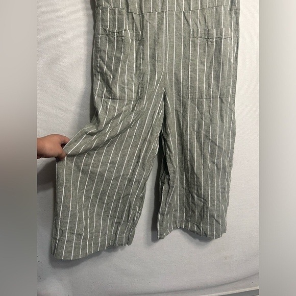 Beachlunchlounge striped linen blend jumpsuit - Picture 2 of 7